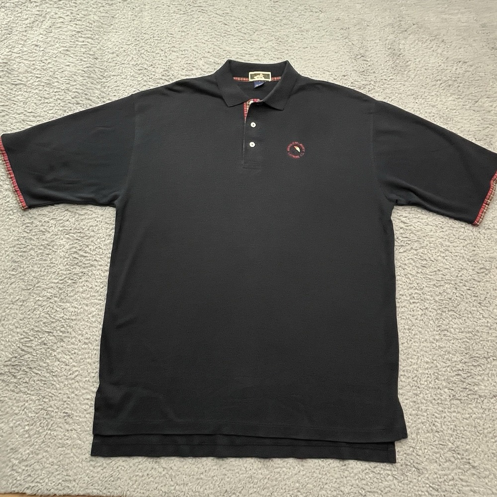 Arnold Palmer Golf Shirt Mens 2XL Vintage Duckster Polo Black Made in USA Cotton